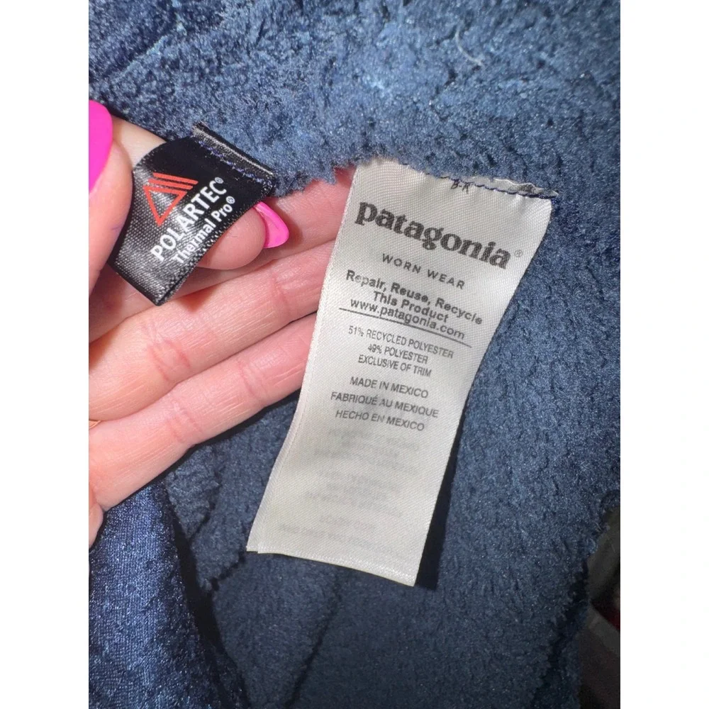 Patagonia Re-Tool Snap-T Pullover Women Medium Navy Blue Fleece Jacket 25442 M